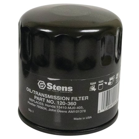 STENS Oil Filter For Jacobsen Ch11-Ch25, Cv11-Cv22, M18-M20 Lawn Mowers 120-360